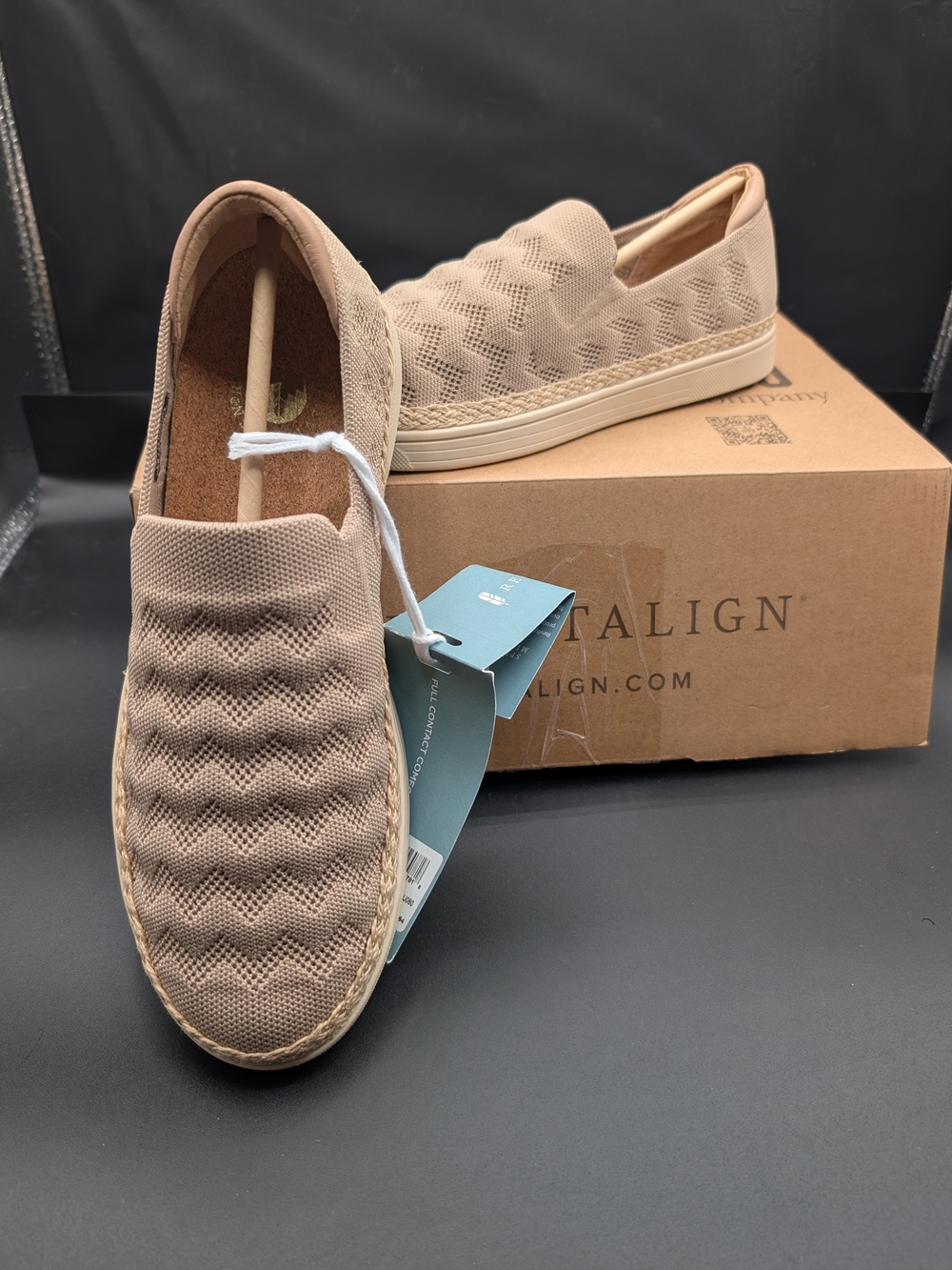 Vionic Women’s Slip-On Knit Sneakers - Taupe